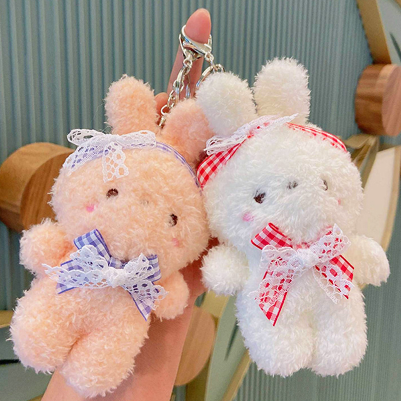 かわいいウサギの公の子のカバンのペンダントのカップルの人形のキーホルダーのかばんの掛け飾りのぬいぐるみのキーホルダー|undefined