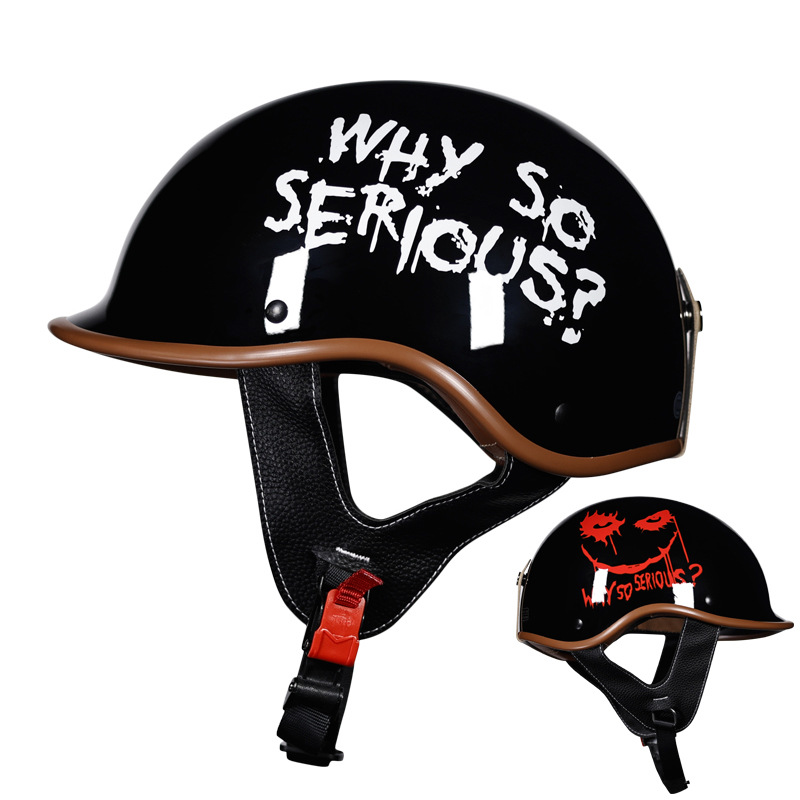 3C certificado casco de la motocicleta eléctrica de los hombres y las mujeres medio casco Retro Pedal casco de la motocicleta Cuatro Estaciones