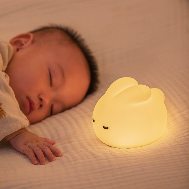 Силиконовая ночная лампа-кролик BD‑NL‑20 (Dream Rabbit), USB-перезаряжаемая, тёплый свет 3000K, 800мАч