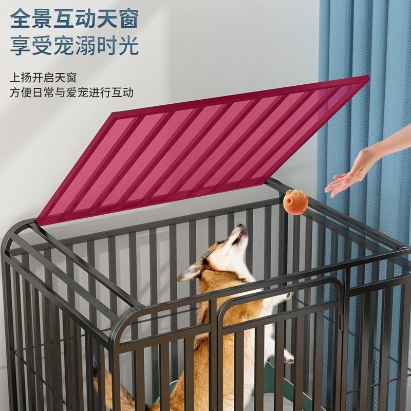 大型中型犬用犬ケージ 屋内トイレ分離 厚みのあるペットケージ ゴールデンレトリバー ラブラドール 家庭用犬ケージ|undefined