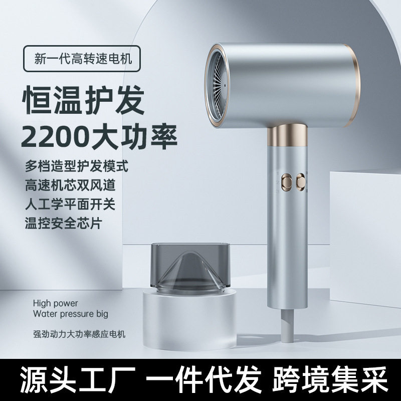 新款大功率吹风机发廊酒店家用跨境冷热风吹头发电吹风蓝光国标|undefined