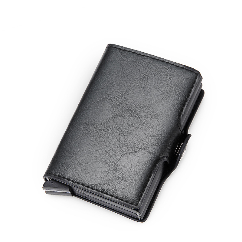 Cartera de metal de fibra de carbono Cartera de titular de la tarjeta emergente automática para hombres Cartera de hombres de comercio exterior billetera de hombres al por mayor