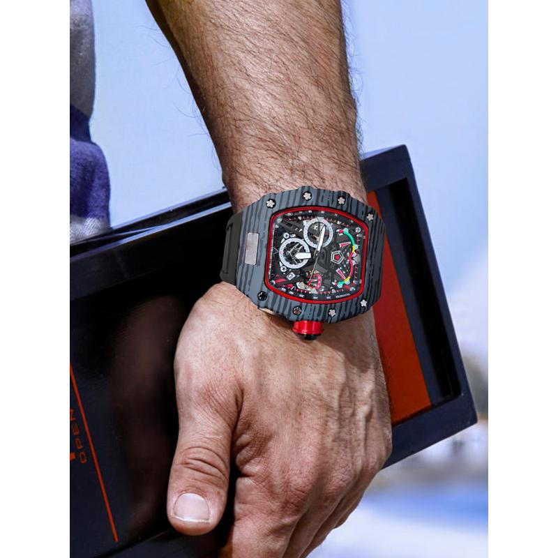 Swiss Genuine Men's Fully Automatic Richard Mille Watch Men's Mechanical Watch Barrel Personalized Student Trend