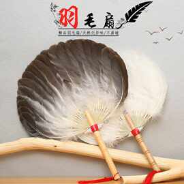 羽毛扇子夏天家用手摇宝宝扇老式蒲扇夏儿童鹅毛扇手工古风