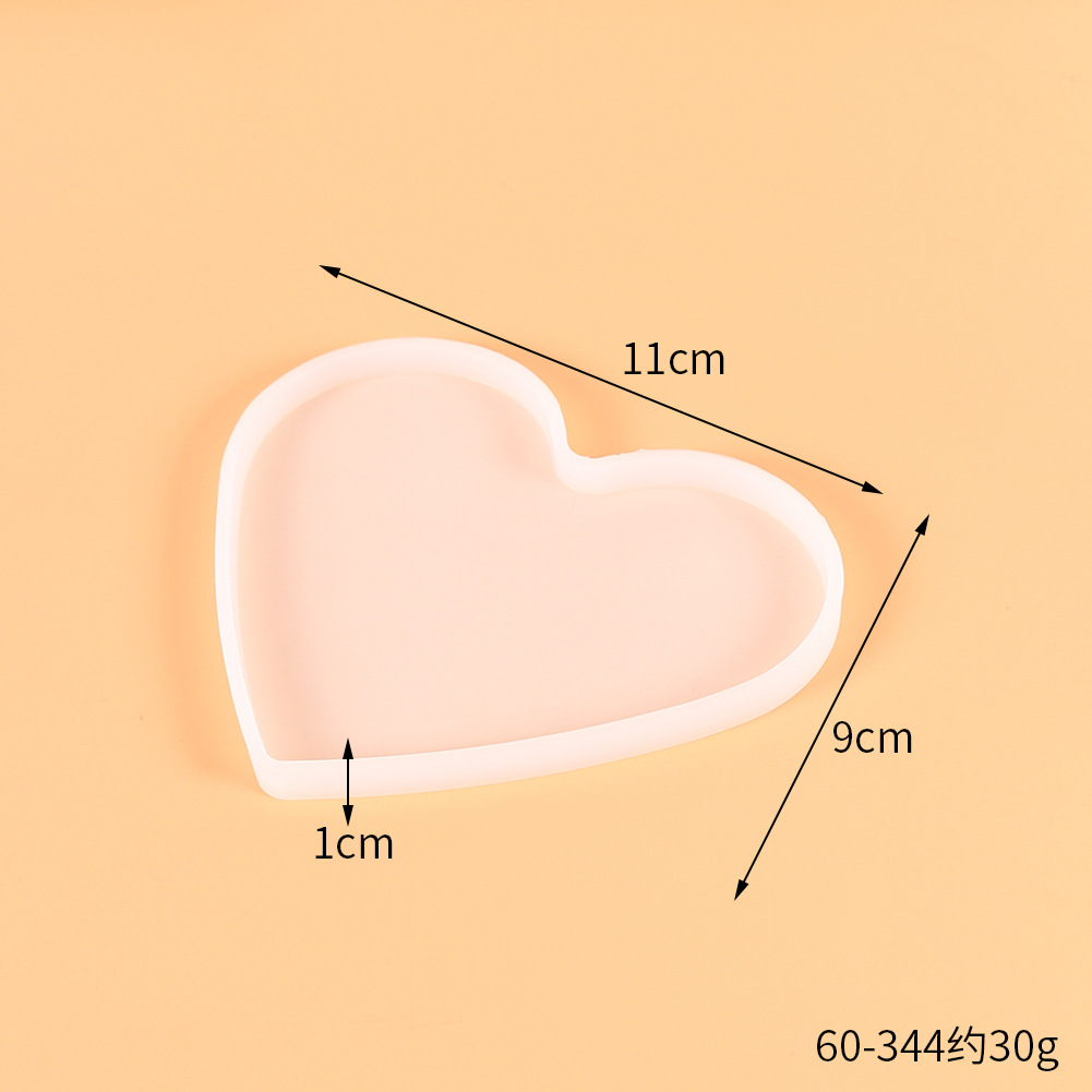 DIY cristal epoxi molde de pastel de silicona amor redondo cuadrado rectangular Mesa posavasos Decoración