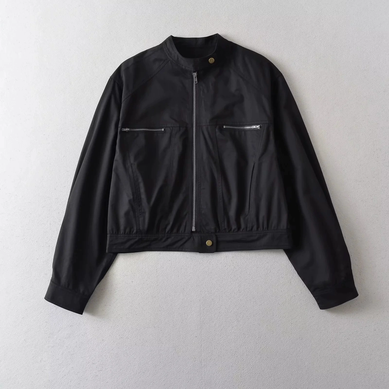 Brand autumn jacket for leisure with zipper, European style, 2023, loose fit