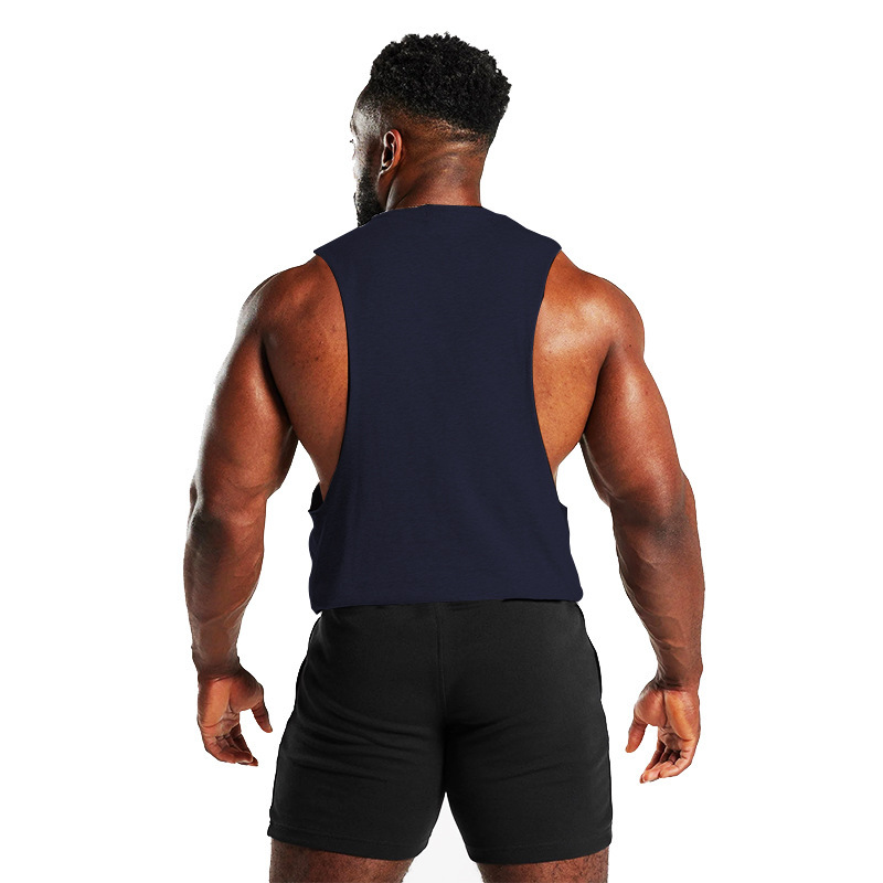 2024 Sommer Neues Fitness-Tanktop für Herren, einfarbig, sportlich, lässig, lockere Schulter-T-Shirt_voghion.com