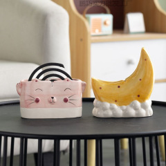 クリエイティブでかわいい蚊よけボックスセラミックインかわいいスタイル屋内家庭用新鮮な抗火傷シンプルで迅速な簡単なクリーニング