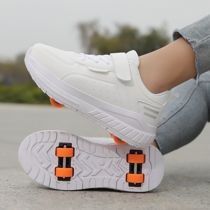 Children's heloon shoes for boys and girls adult bursting shoes double-wheeled skates shoes with wheels female student roller skates