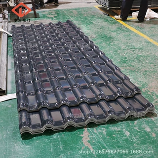 树脂瓦厂家屋檐装饰屋顶塑料瓦雨棚隔热加厚合成仿古瓦ASA屋面瓦