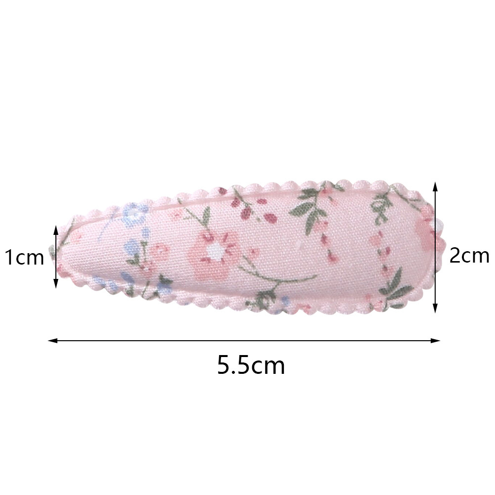 Sweet Style Sweet Plaid Water Droplets Flower Cloth Hair Clip