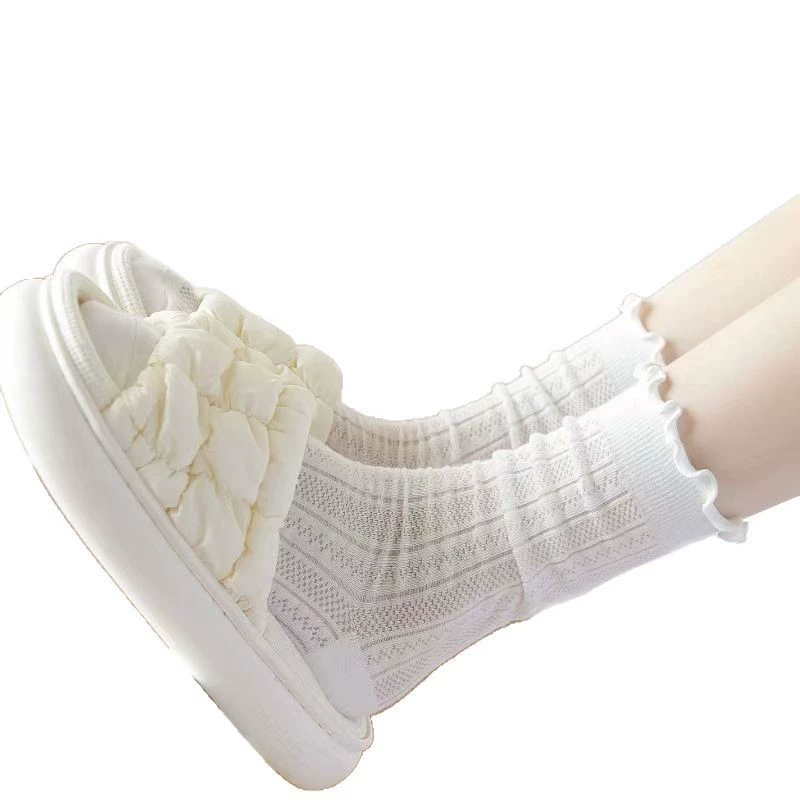 Breathable white summer comfortable cute knee socks