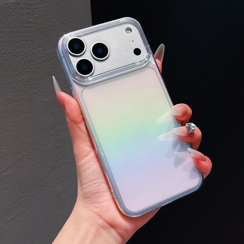 Factory Wholesale Colorful Laser Gradient Mobile Phone Case Suitable for Iphone17Promax Transparent 16 Mobile Phone Case Hard Case