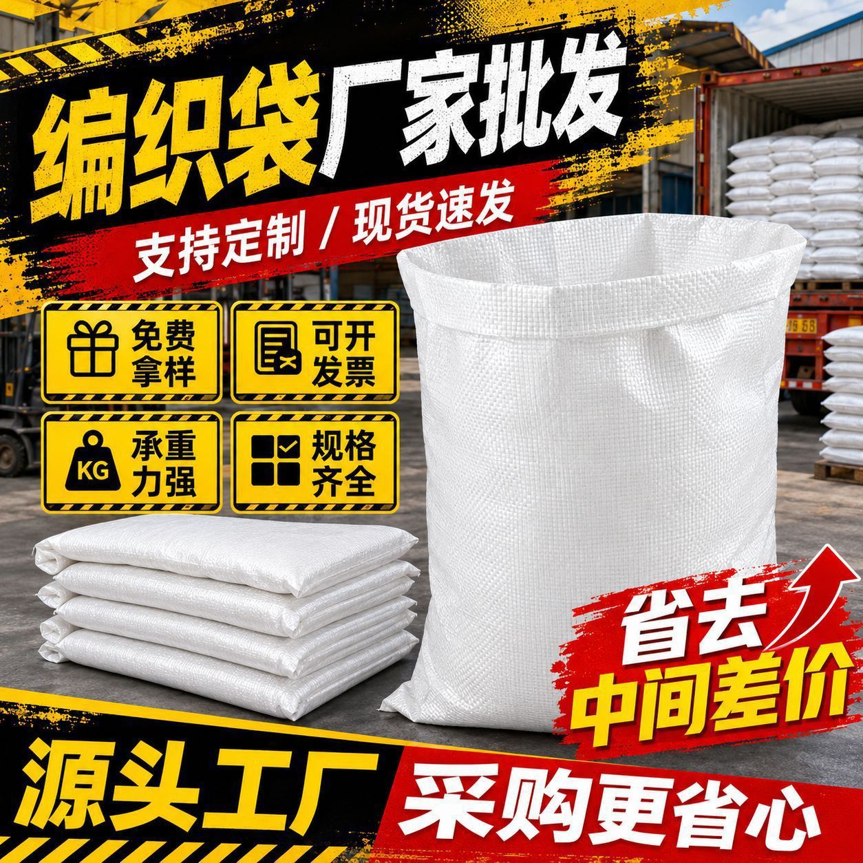 Bolsa de tejido blanco bolsa de piel de serpiente bolsa de plástico de doble capa capa capa de capa impermeable impresa en color bolsa de control de inundaciones PP