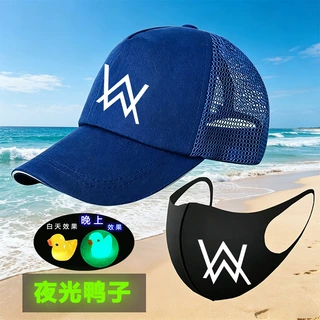 艾伦新款帽子男女卡通鸭舌帽中大童儿童遮阳棒球帽网帽潮太阳帽