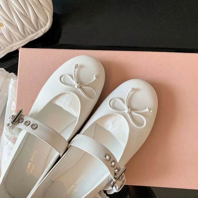 French small fragrant style shallow mouth single shoes for women 2025 spring and autumn new gentle style versatile ballet flat Mary Jane shoes