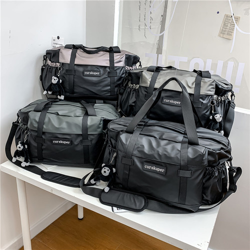 Large-capacity travel bag, men's trendy hand luggage bag, crossbody bag, short-distance business trip travel bag, sports fitness bag