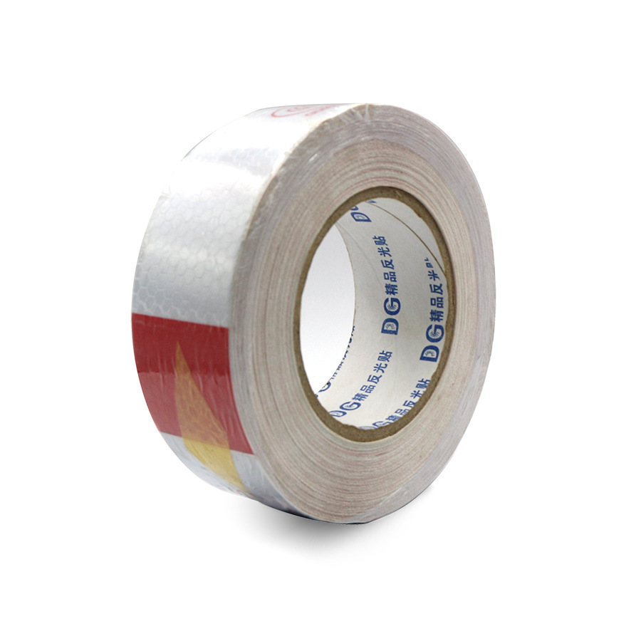 箭头晶格 pet反光贴警示标识反光条 汽车反光纸红白色 导向反光膜