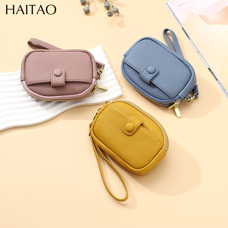 Nuevo mini bolso de cambio para mujeres de gran capacidad doble cremallera bolsa multifuncional bolsa pequeña bolsa de mano al por mayor