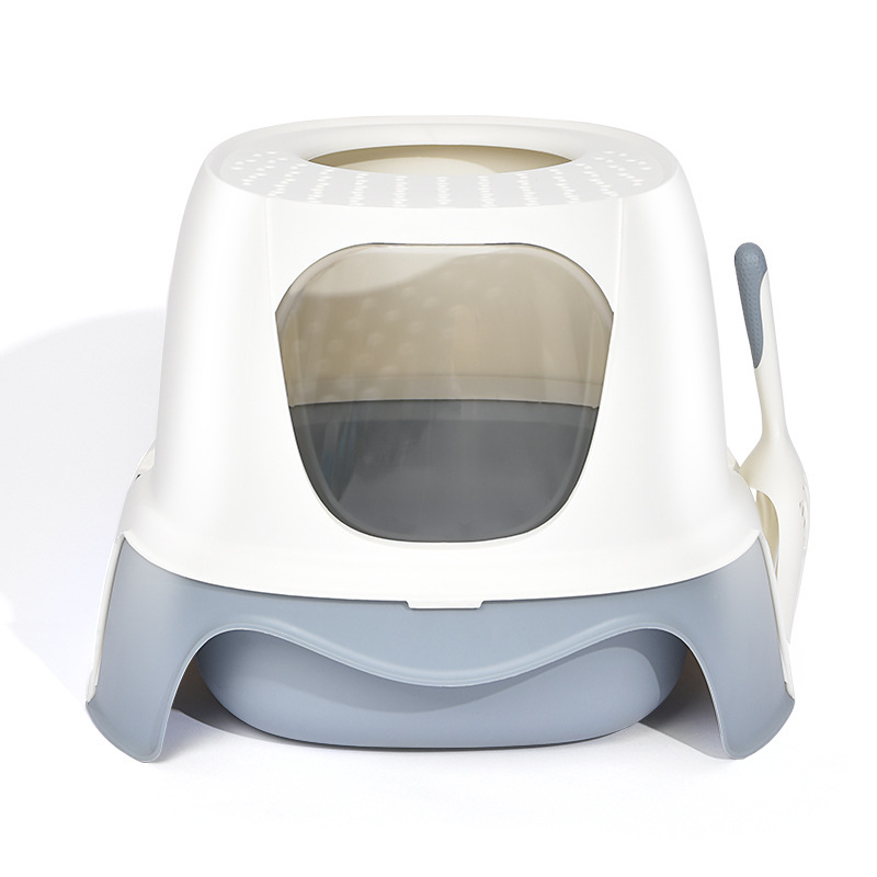 Tienda de fábrica Pai Kewei, caja de arena para gatos, cajón completamente cerrado, inodoro para gatos de gran tamaño, anti-salpicaduras externas y hermético