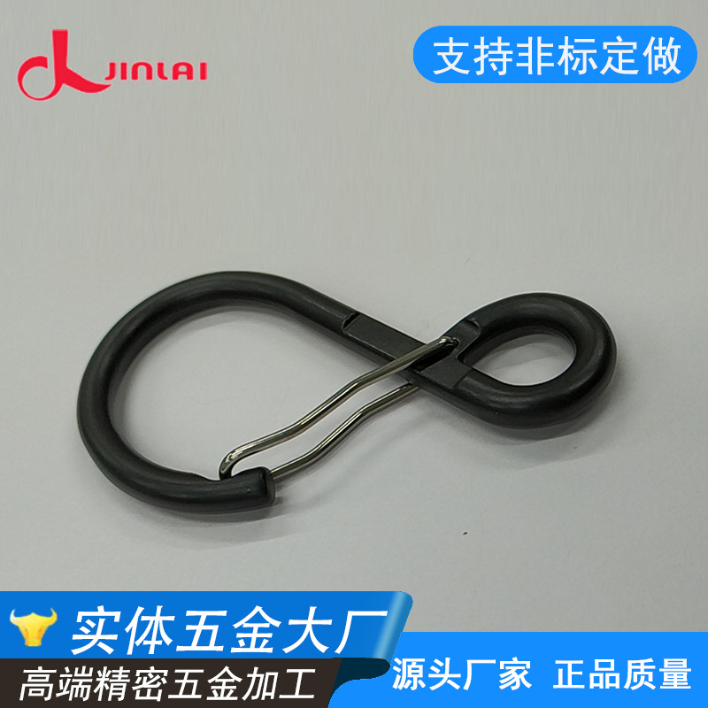 东莞厂家长期供应优质单S型钩五金金属小配件锁扣A6092钢线夹S钩