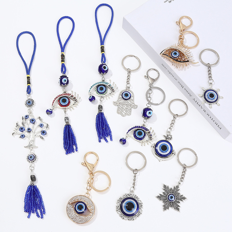 Devil's Eye Brooch Pendant Blue Evil Eye Wall Hanging Ornament Lucky Wall Decoration Pendant Car Pendant Door Hanging