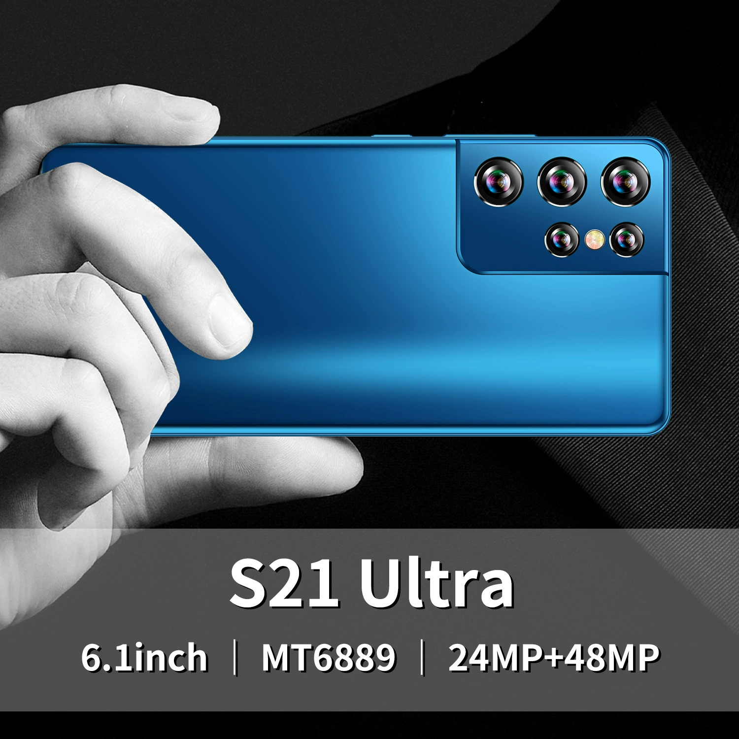 Смартфон S21, Android, 6,3-дюймовый, 4+64 ГБ, 5G/4G, отпечаток пальца и распознавание лица