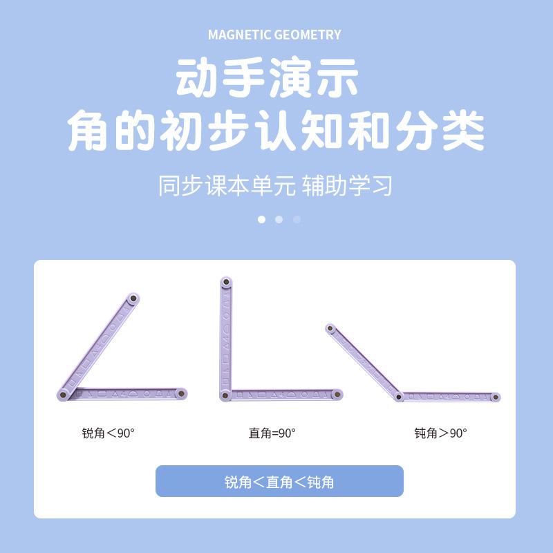 磁性几何图形教具小学生专用二/三/四年级平行四边形与三角形演示|undefined