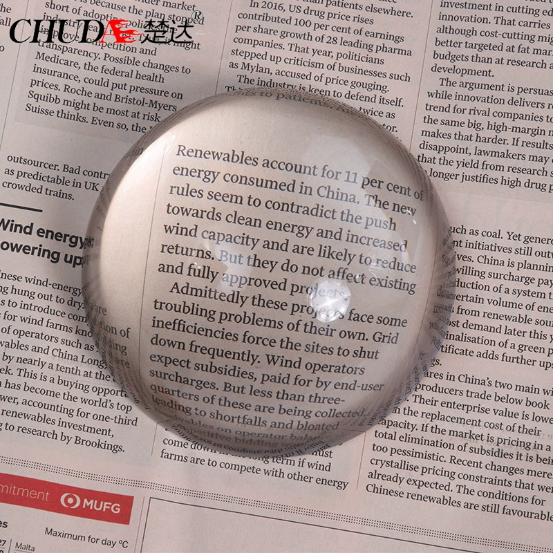Chudhawen Town Mirror 66100 Стекло Полукруглое Пресс-папье Профессиональное Чтение Чертеж Помощь Карта Лупа Линза