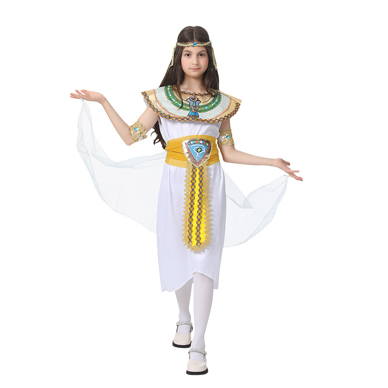 Halloween Kidsren's Nile Costume Cos Cleopatra Costume Female Ancient Greek and Roman King Costume Performance