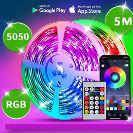 现货rgb灯带 5v电商5050七彩蓝牙app电视背景氛围30珠低压usb灯带