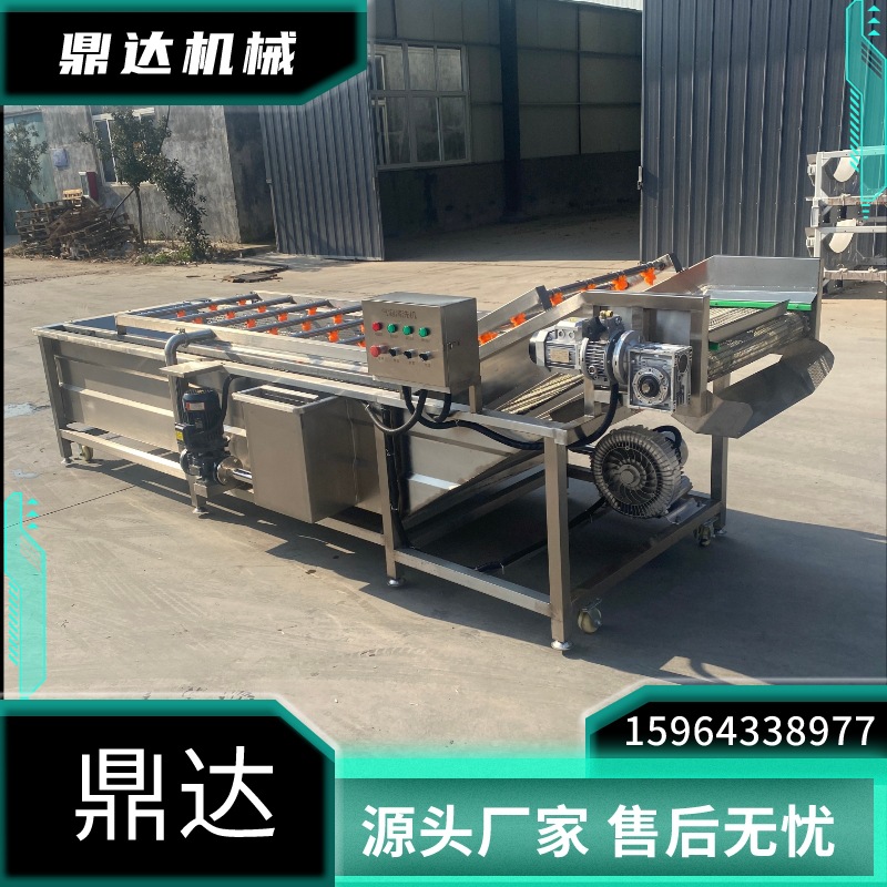 水果清洗机蔬菜气泡清洗机 黄精高压喷淋清洗 袋装食品清洗流水线