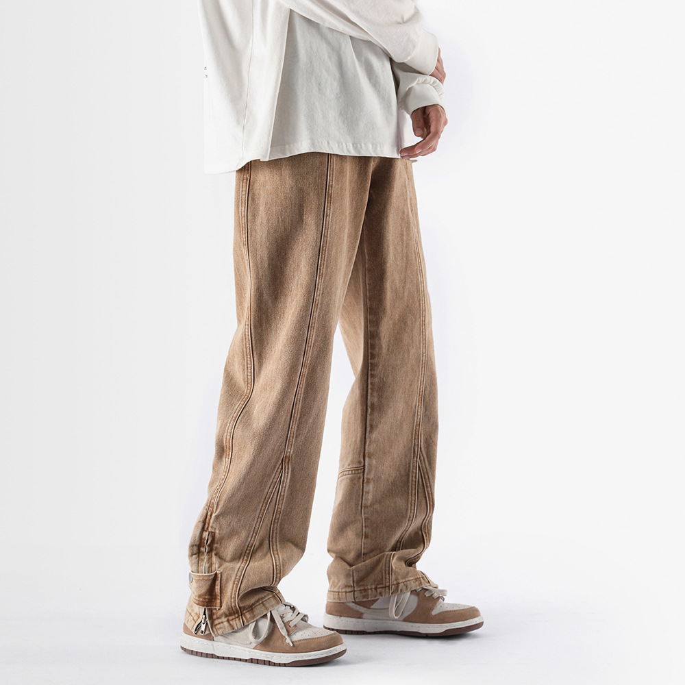 Pantalones de hombre 2026 nuevo estilo masculino primavera y otoño relajado recto estilo de moda coreano versátil casual marca de moda
