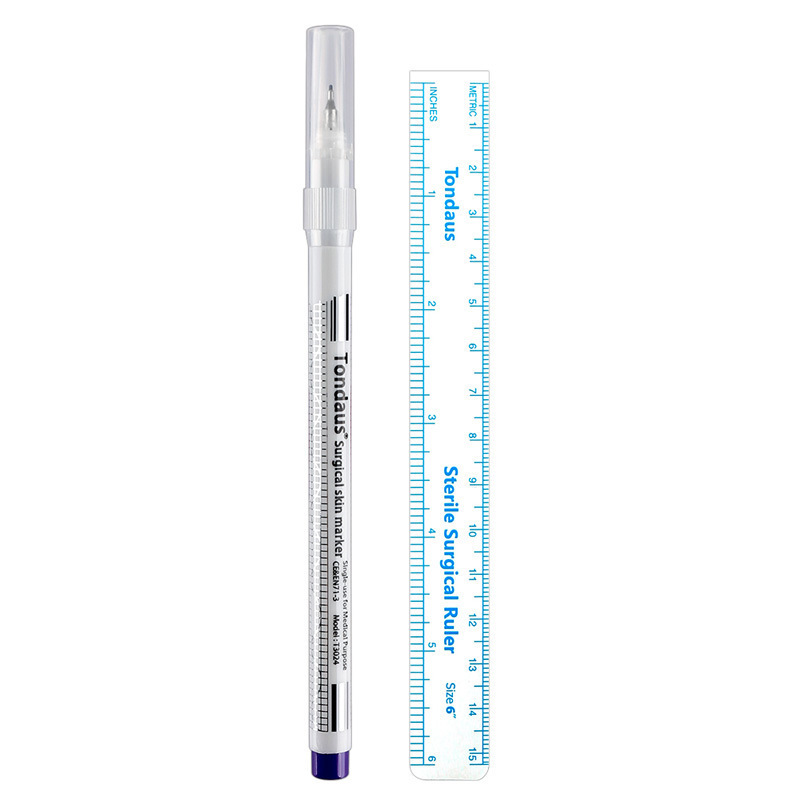 Tattoo embroidery piercing waterproof anti-hemp double-headed Mark Beauty special marker eyebrow lip line positioning pen tape ruler Tattoo embroidery piercing waterproof anti-hemp double-headed Mark Beauty special marker eyebrow lip line positioning pen tape ruler
