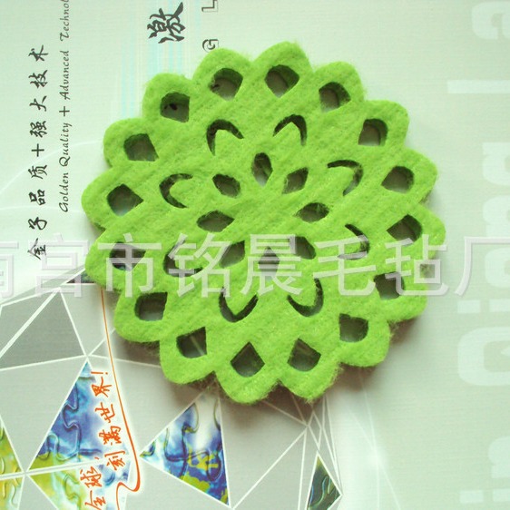 【企业集采】多款激光雕刻毛毡杯垫 创意毛毡杯垫