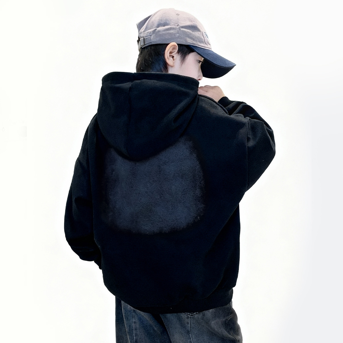 Trui met capuchon voor jongens, maat M/L, pullover met losse pasvorm, trendy en coole stijl voor de herfst en lente, peuterkleding voor jongens (3-7 jaar)_voghion.com