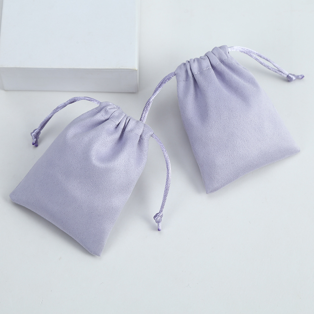 Simple Style Solid Color Cloth Drawstring Jewelry Packaging Bags 1 Piece
