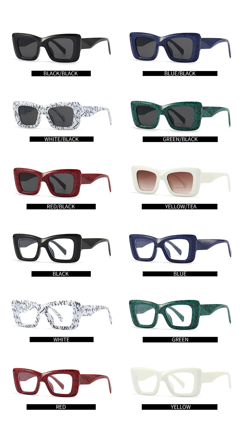 New European and American fashion catwalk small frame cat eye sunglasses for women, trendy sunglasses for men, cross border 9137 UV protection_voghion.com