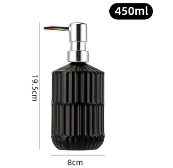 Amazon 400ml botella de champú de vidrio transparente diamante desinfectante de manos botella de jabón líquido de baño botella de vidrio