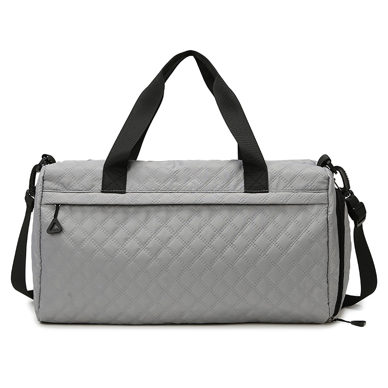 Bolso de viaje de separación seco y húmedo de gran capacidad de rombo nuevo transfronterizo, bolsa de yoga de fitness, bolsa de equipaje de embarque de corta distancia