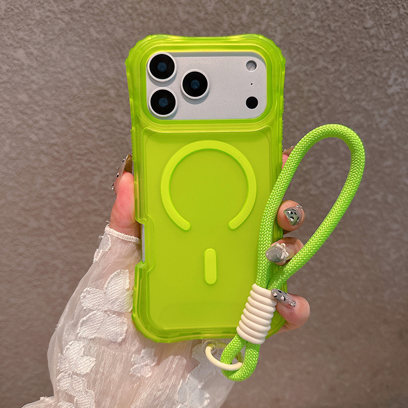 IP17PROMAXに適した新しい肌のような質感のケース、磁気ウエストベルト、3-in-1 N52強力磁石、ストラップ、落下防止、マルチカラー|undefined