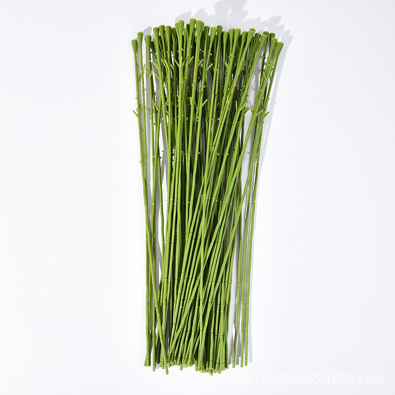 No. 2 Flower Pole Iron Wire Paper Wrapped 30cm Wreath Material Origami Flower DIY Making Green Pole Artificial Green Plant