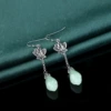 CP599 — лотосные серьги в тайском серебряном стиле