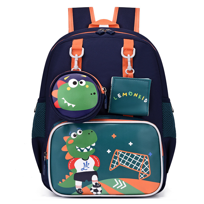 Azul XBY1868-dark más el dinosaurio verde