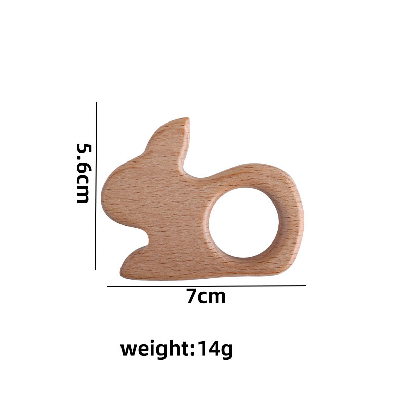 Nuevo bebé conejo haya juguete mordedor bebé molar teether pezón cadena pulsera DIY accesorios de la joyería