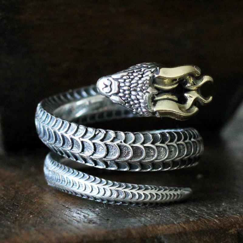 Adjustable retro ethnic ring