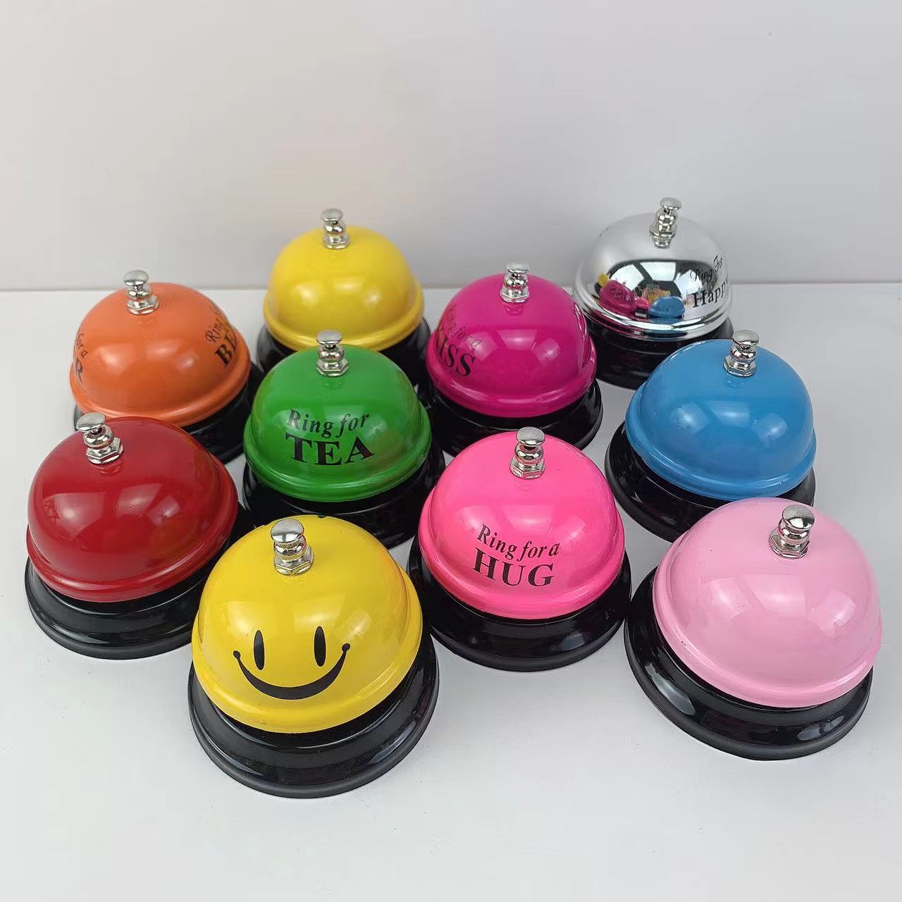Cute Iron Letter Smiley Face Bell display picture 1