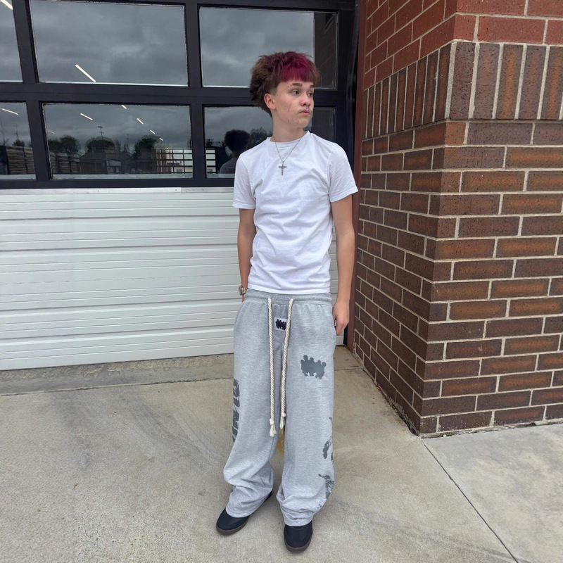 European and American Ins High Street Personalized Printed Fashion Pants Autumn and Winter Trendyy Straight Casual Drawstring Bottoms Cross-Border European and American Ins High Street Personalized Printed Fashion Pants Autumn and Winter Trendyy Straight Casual Drawstring Bottoms Cross-Border