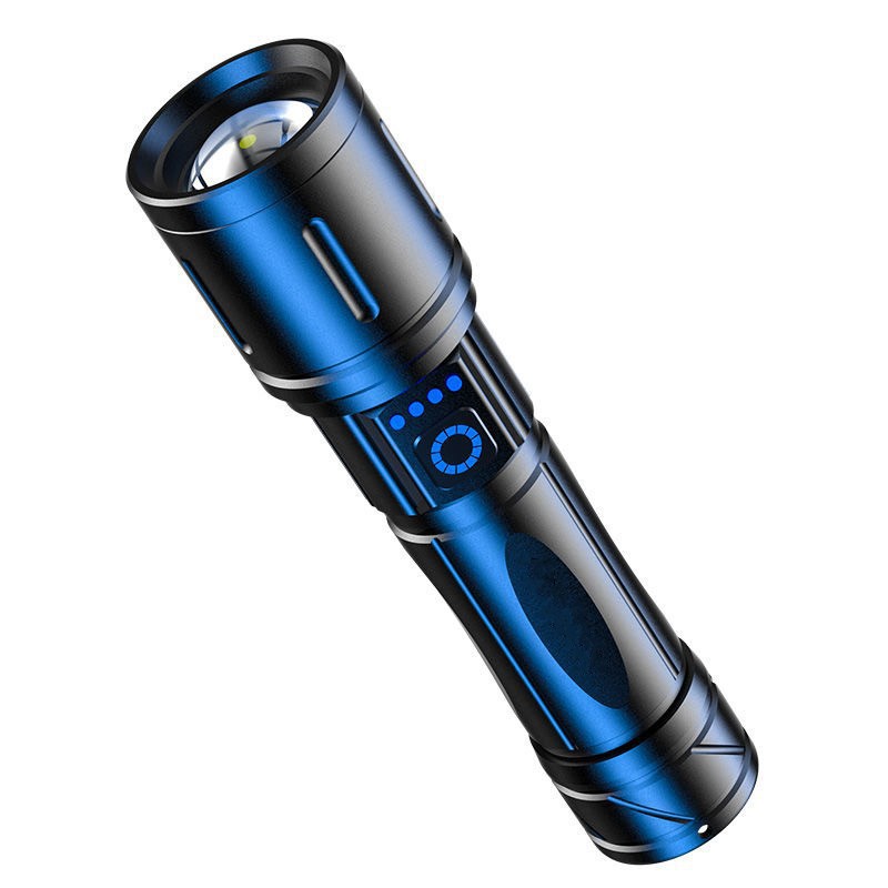 Cross-Border Hot-Selling Ultra-Bright Flashlight for Outdoor Use, Long-Range, Super Bright, Patrol, Flood Prevention, Rechargeable Emergency Work Light