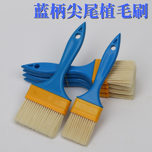 Blue handle pointed tail hair planting brush plastic handle brush 1 inch 2 inch 3 inch 4 inch paint brush ash brush is not easy to shed hair